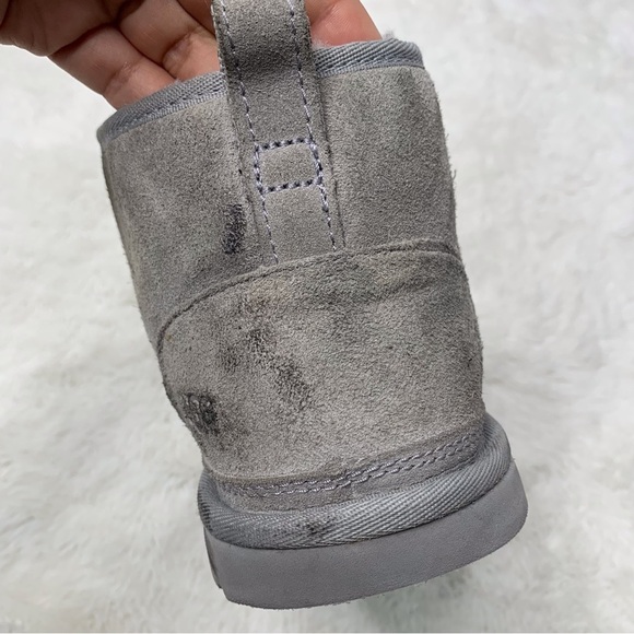 UGG 1128215 Men\'s Grey Neumel Chopd Slipper Chukka Boot Broken Logo Size 8